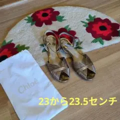 Chloé ゴールド ストラップサンダルのサムネイル