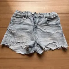 【期間限定値下げ中】ZARA ダメージデニムショートパンツ サイズ8 128cm