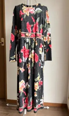タグ付　未使用　TAKUMI　匠　たくみ　レオナール風　花柄　ワンピ　大人可愛い