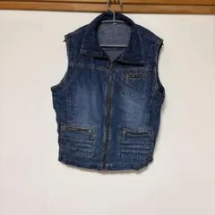 ワイルド　デニムジージャンベスト【Lサイズ】