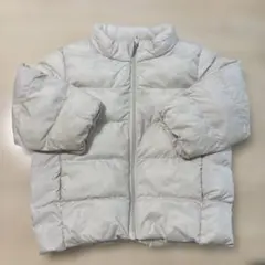 中綿 90cm ホワイト 女の子 冬 防寒 アウター ジッパー付き ユニクロ