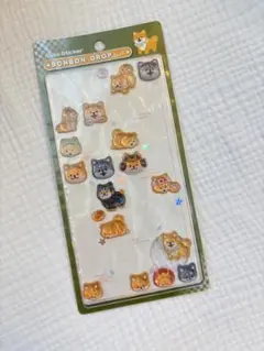 ボンボンドロップシール　正規品　和柄　芝犬　おすそわけ