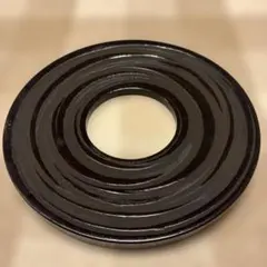 伝統工芸 象谷塗 瓶敷 鍋敷き 急須置き 天然木 讃岐漆器　直径約21.5センチのサムネイル