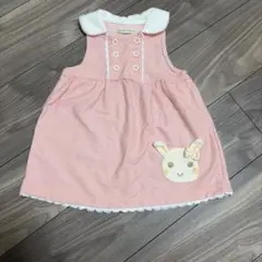 coeur a coeur ベビーワンピース 90cm ピンク うさぎのサムネイル
