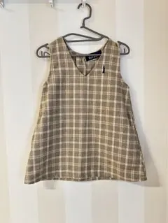 イーストボーイ　EAST BOY ノースリーブワンピース ベージュ系チェック