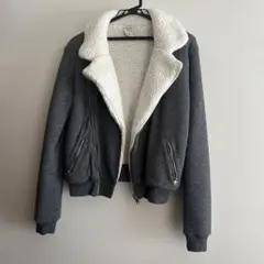 Abercrombie & Fitch ボアジャケット S グレー
