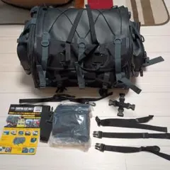 未使用】MOTTO CENTRIC バイク用シートバッグ ブラック 大容量 - メルカリ
