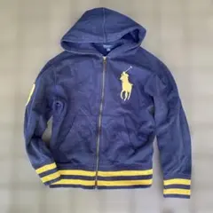 00s Ralph Lauren 短丈 ビッグポニー 太ボーダー ジップパーカー 00s Ralph Lauren 短丈 ビッグポニー 太ボーダー ジップパーカー