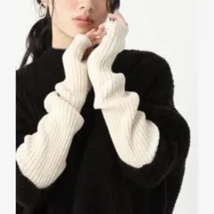 HARE リブアームウォーマー ホワイト