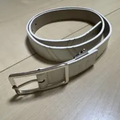 デサント　le coq spotify ホワイト合成皮革ベルト