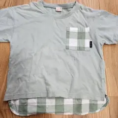 petit main チェックポケット Tシャツ 110cmのサムネイル