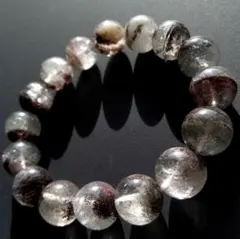 ガーデンクォーツブレスレット 12mm 15cm 庭園水晶 ファントム 千層