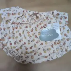 アイボリー 花柄 パンツ 70-80cm