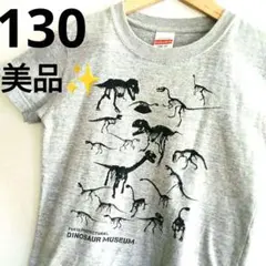 ♠United Athle　恐竜　Tシャツ 130　半袖グレー福井恐竜博物館のサムネイル