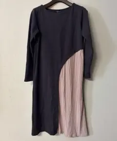 Milk tea ダークグレー・ピンク ワンピース 1 授乳服にも