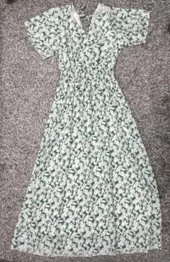 fifth フィフス　カシュクールフラワーワンピース グリーン