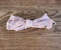 プティマイン ベビー リボン ヘアバンド　ピンク