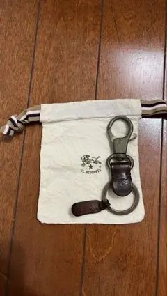 イルビゾンテ キーホルダー キーリング レザー 保存袋付き