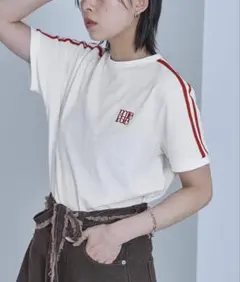 miette ロゴ刺繍ラインTシャツのサムネイル