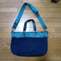 【ポール・スミス】バイカラー 2way バッグ(大)　ショルダー＆トート