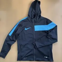 Nike メンズ　Therma-Fit フルジップパーカー　ブラック/ブルー　L