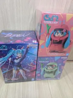 【新品】ガンダム45周年×初音ミク フィギュア シャアザクぐるみ 3種セット