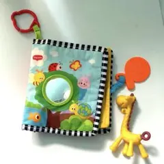 布絵本 知育玩具 歯固め キリン 歯がため しましまぐるぐる Tiny Loveのサムネイル