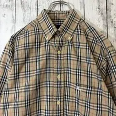 美品　Burberry London 長袖BDシャツ　ノバチェック　ベージュ