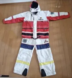 FABLEICE スキーウェア ホワイト/レッド