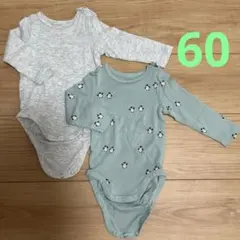 【美品】H&M ロンパース２枚セット60cm