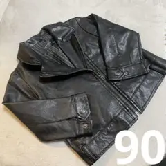 【90】PETIT-F 合成皮革ジャケット ちびっこライダースジャケット　春服