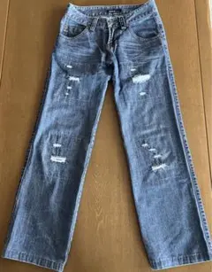 EDWIN エドウィン ダメージデニム ストレート　レディース