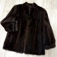 MG Sable FUR ダークミンク 毛皮 ファーコート 13号 XL 日本製のサムネイル