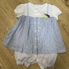 familiar リボン付きロンパース