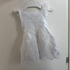 baby GAP ホワイト刺繍ワンピース 6-12ヶ月