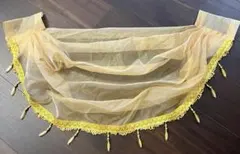 ゴールド装飾付き レースカーテン スワッグバランス