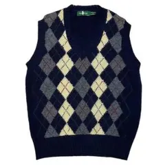 【Vintage】ヴィンテージシェットランドウールニットベスト イタリア製