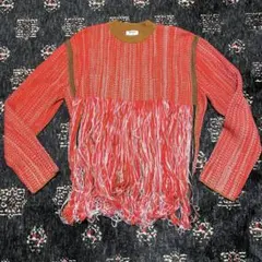 acne studious ボーダーダメージニット Acne Studios 20AW Distressed striped sweater black/warm beige