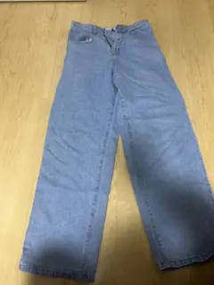 ライトブルー ワイドレッグデニム M