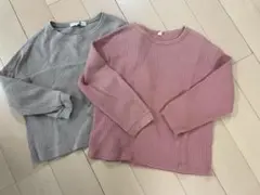 ワッフル素材長袖ロンT 120センチセット