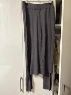 【試着のみ】BEAUTY&YOUTH スパッツ付きリブニットスカートダークグレー