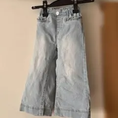 ライトブルーデニムワイドパンツ 韓国 flo