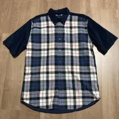 Tommy HILFIGER ギンガムチェック半袖シャツ コーデュロイ