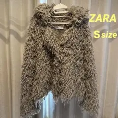 【美品】ZARA フェイクファー　コート　ニットカーディガン S 完売品