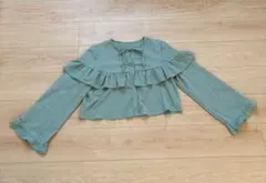 earth music&ecology フリル付きクロップドシャツ　Fサイズ