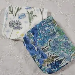 リバティfuwara6重ガーゼハンカチ2枚◇メドウミューズ&アリスズガーデン