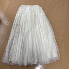 【未使用】チュールスカート　白