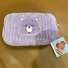 ケアベア Care Bears アップリケコーデュロイ ポーチ パープル①