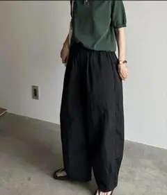 ARULLE アリュール ルーズテーパードワイドパンツ ブラック