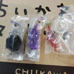 ピクミンめじるしアクセサリー　岩ピクミン　紫ピクミン　赤ピクミン　全員花